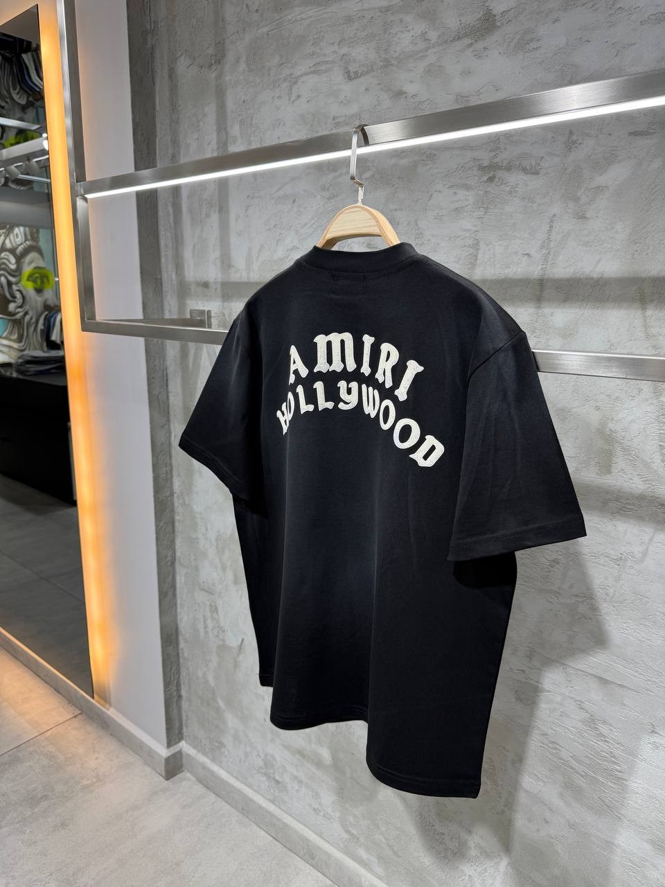 A Luxury Lettering Printed Black & White T-shirt