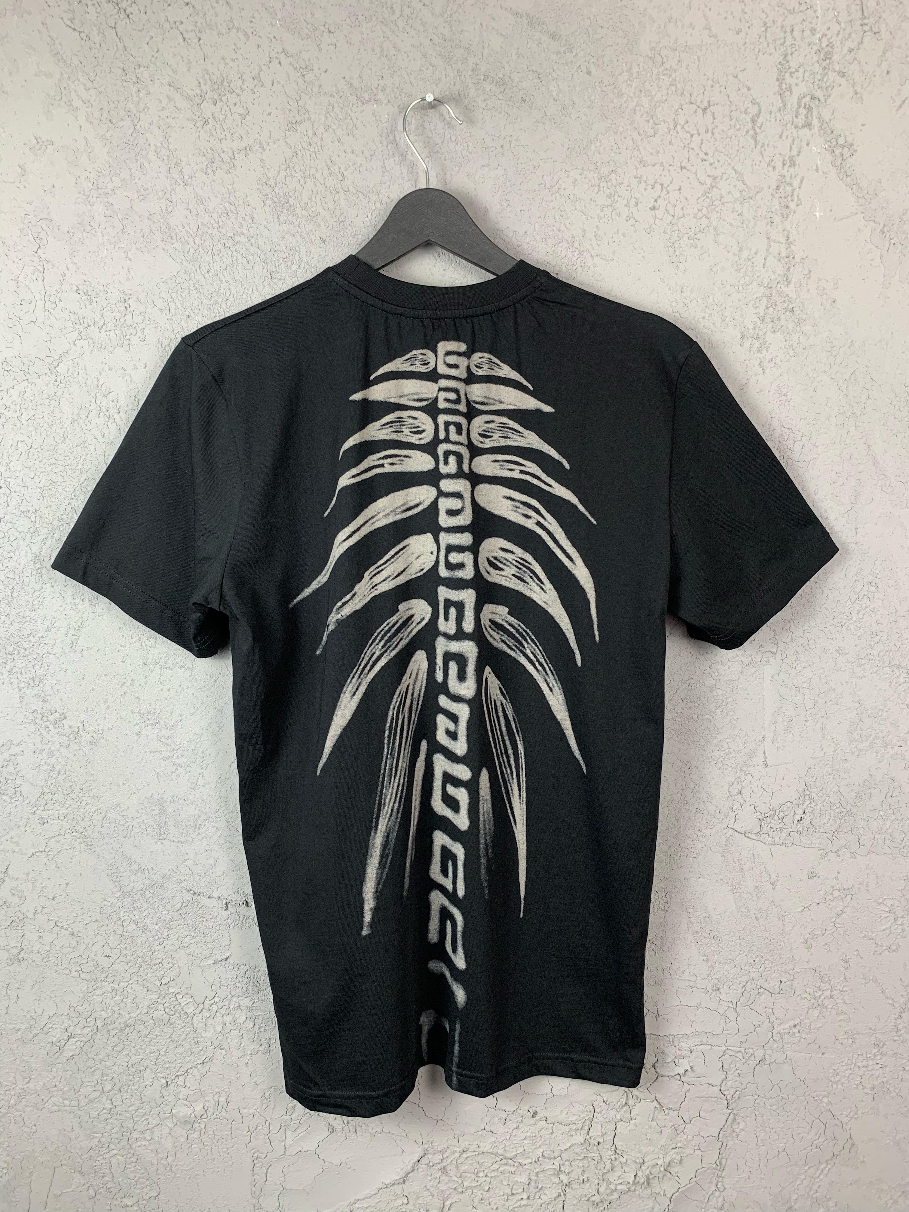 GY Luxury Lettering and Logo Print Black T-shirt