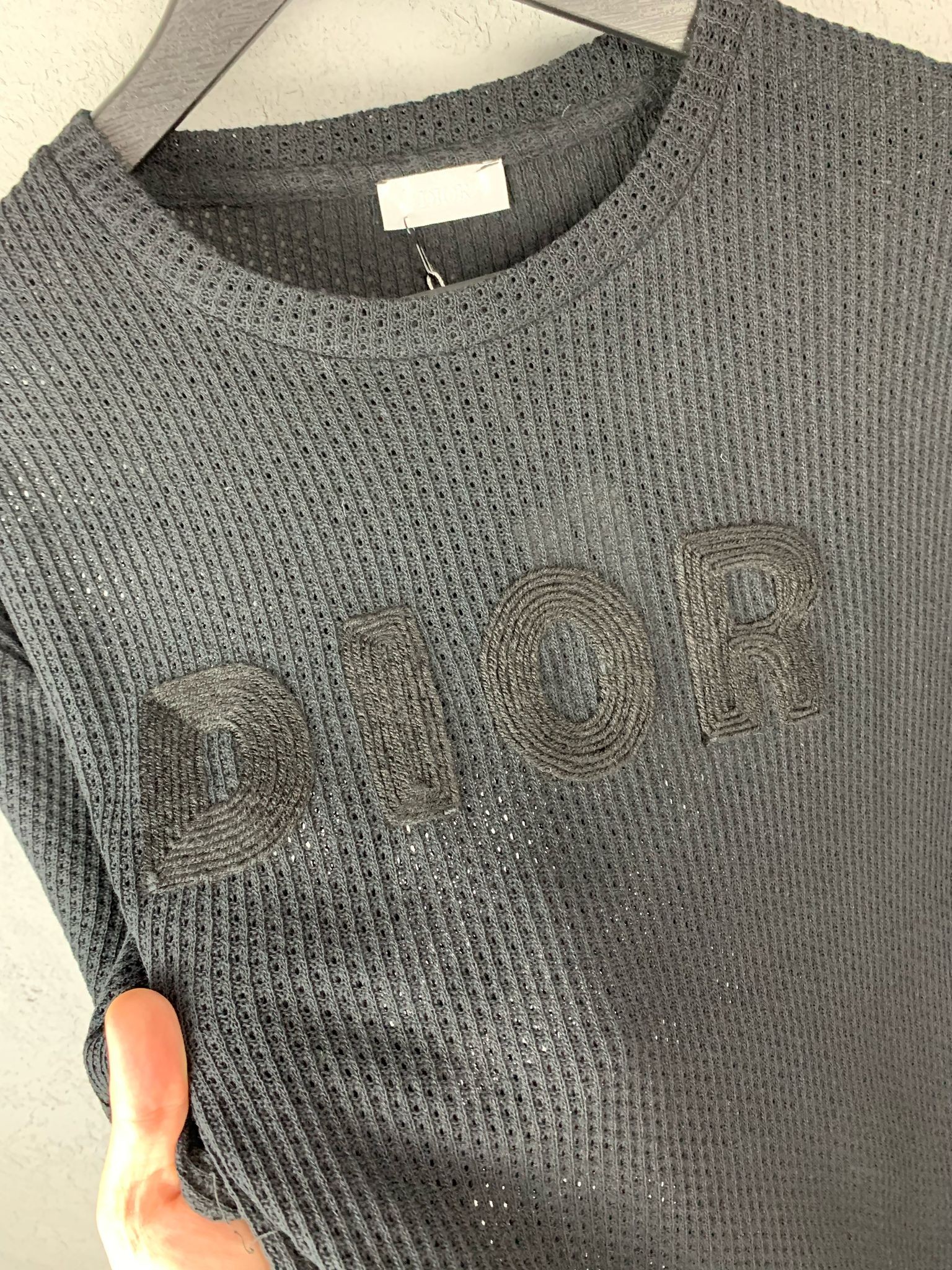CD Luxury Logo Embroidered Knitwear T-shirt