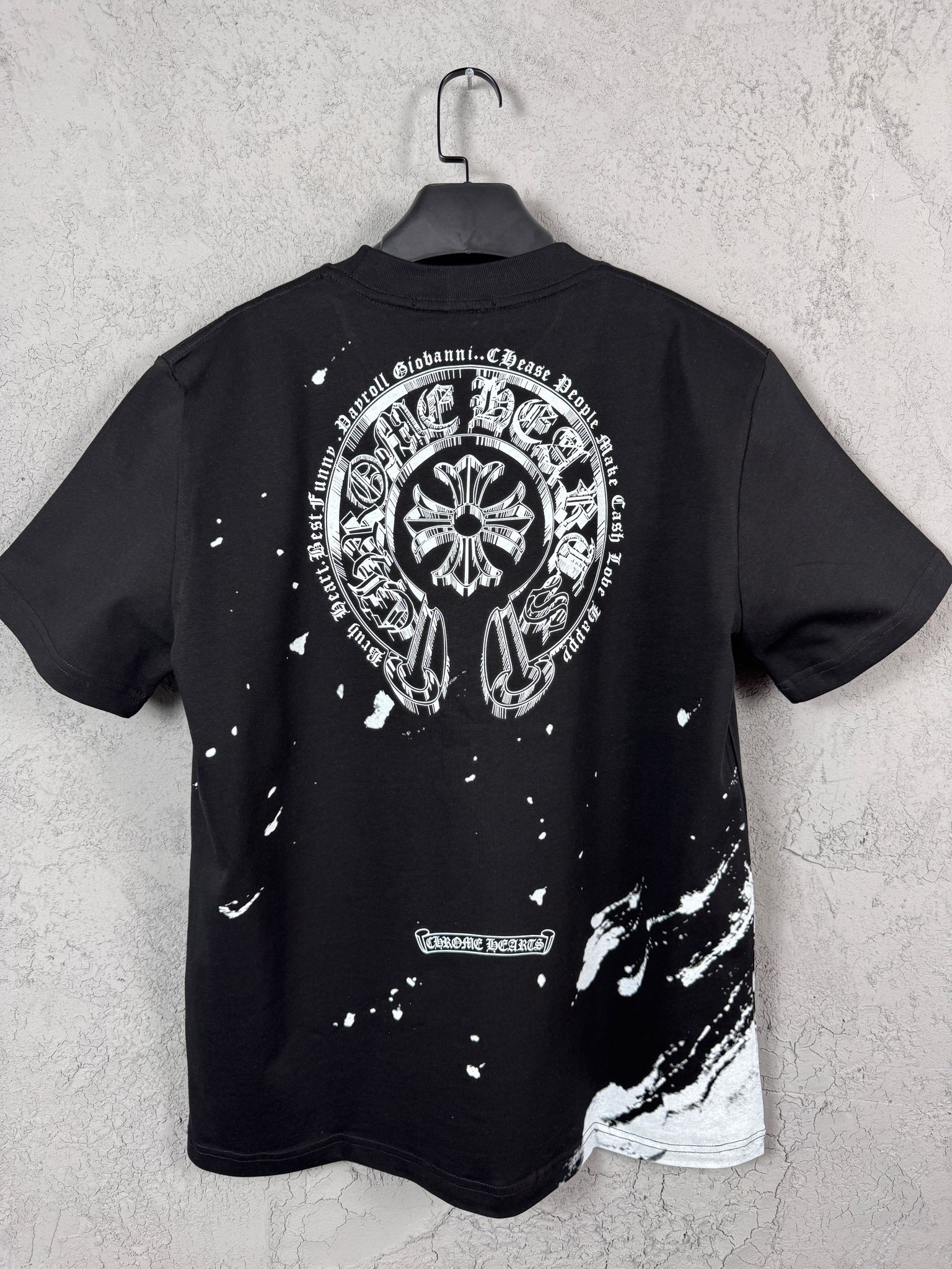 CH Luxury Logo Print Black & White T-shirt