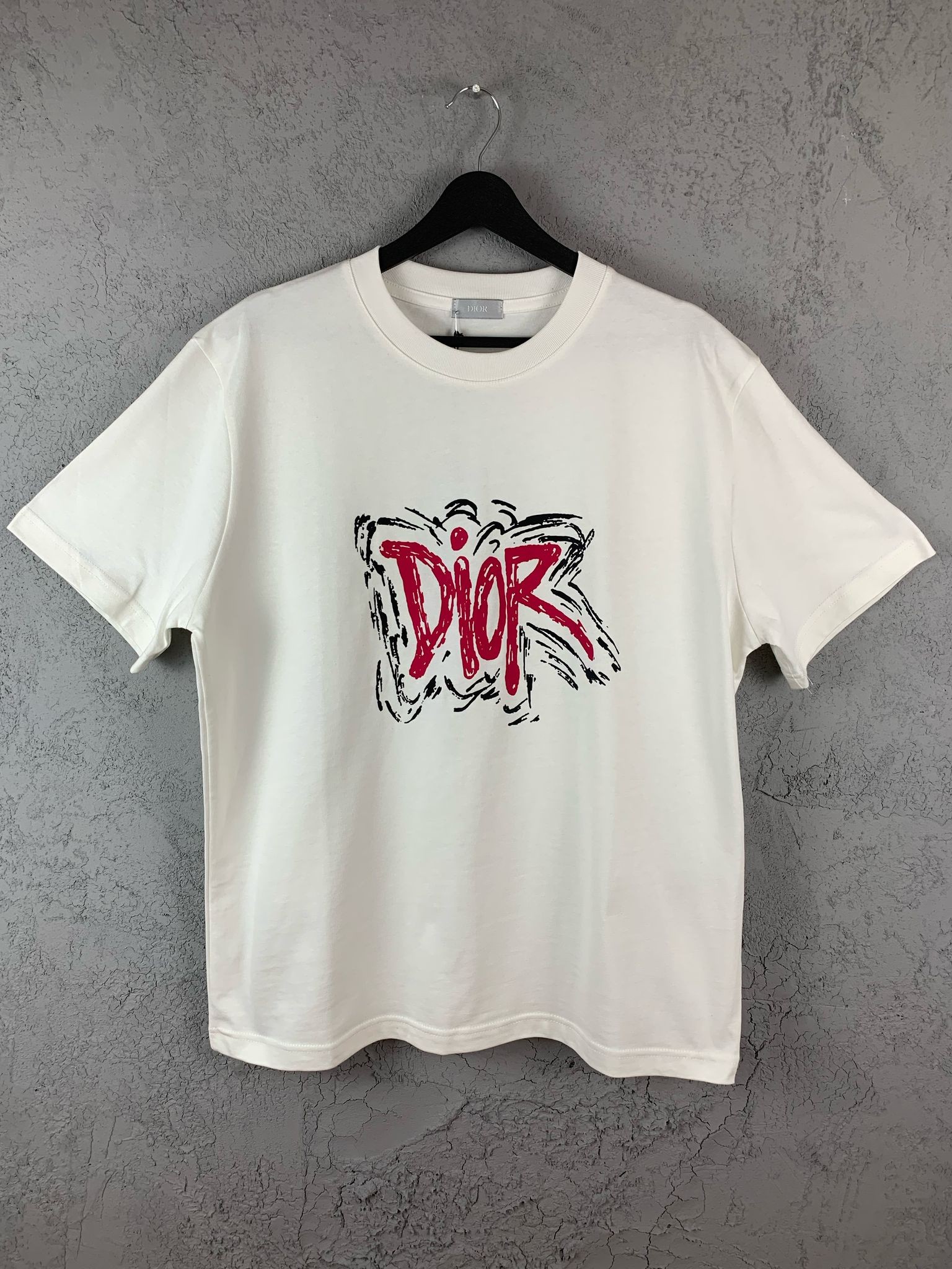 CD Luxury Lettering Printed Black & White T-shirt