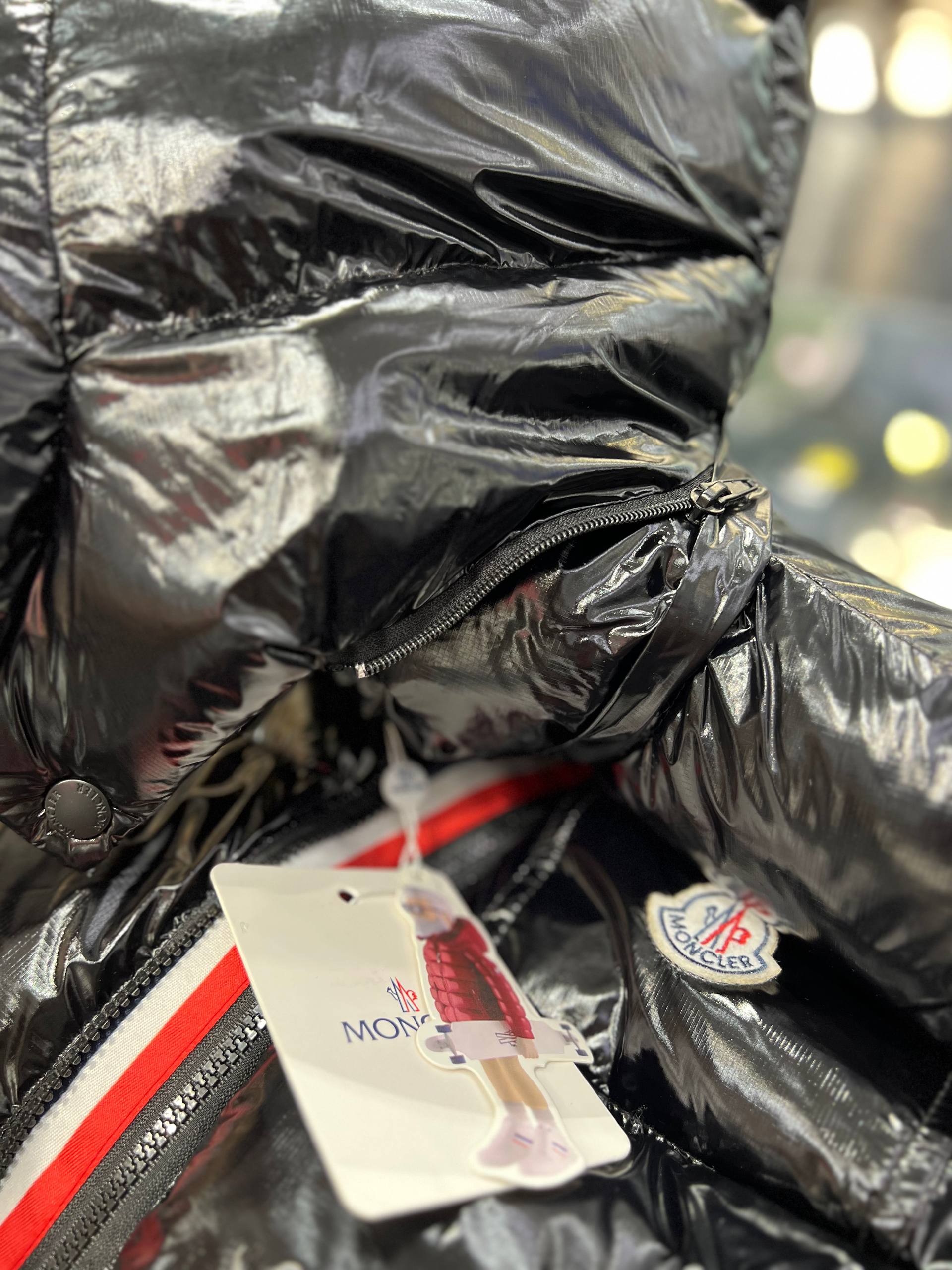 M Luxury  High-Shine Padded Black/Orange/Red/Blue Jacket