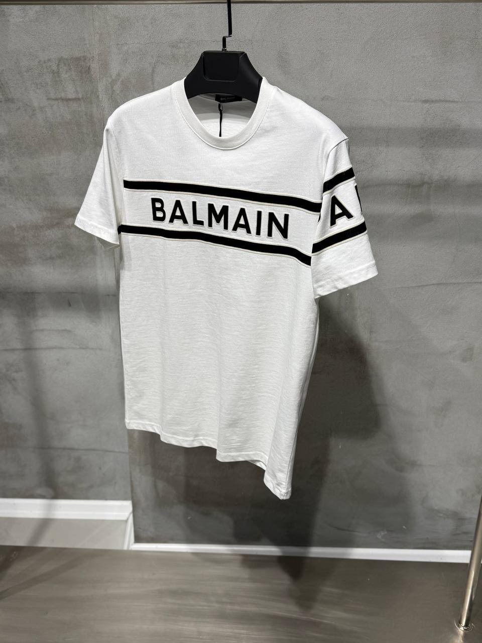 BL Luxury Lettering Printed Black & White T-shirt - White