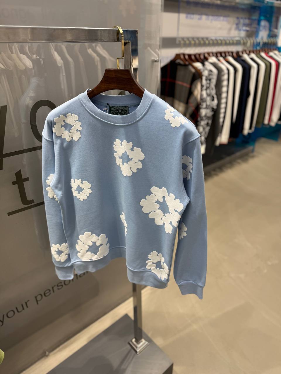DT Luxury Classic Print Sweatshirt - Blue