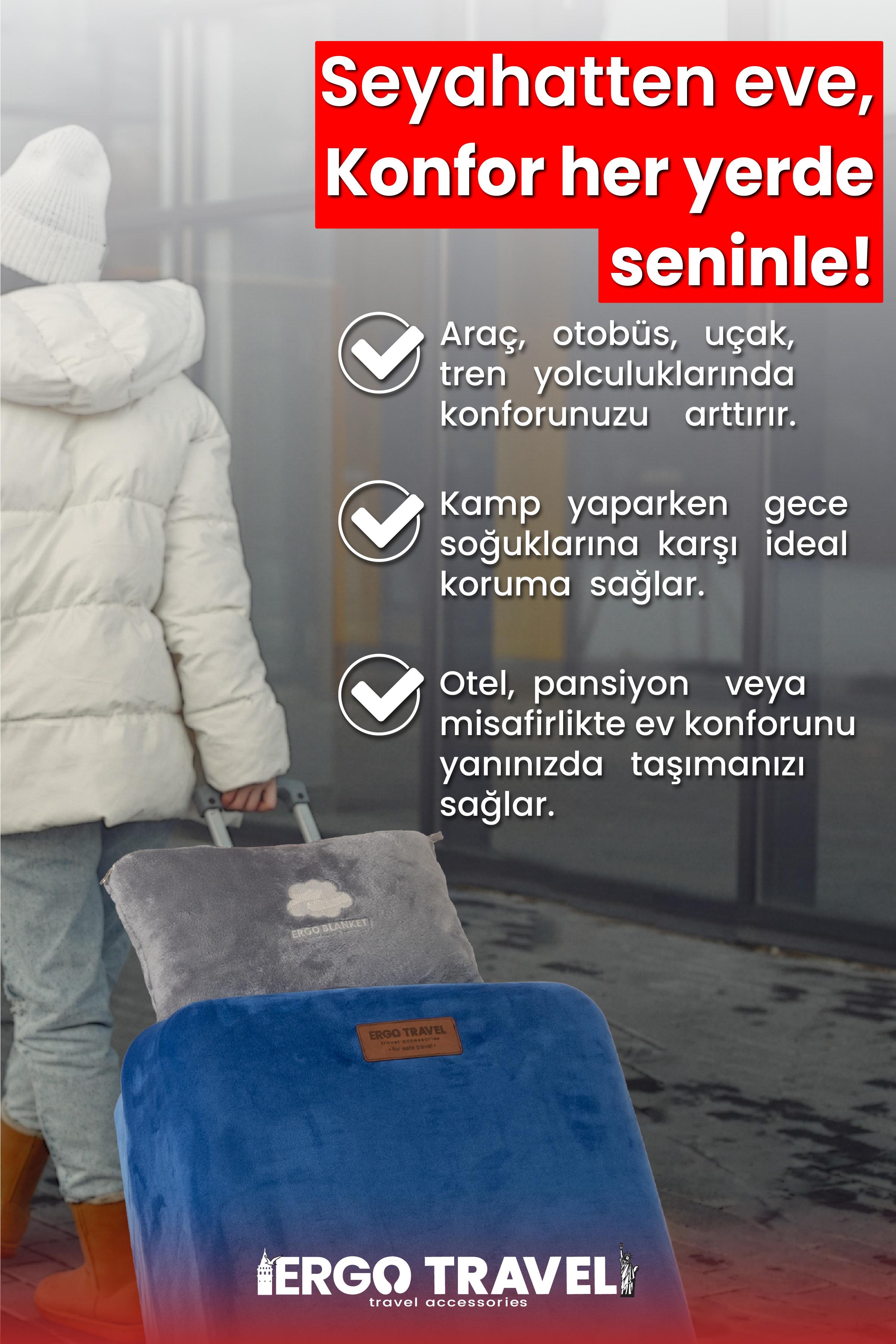 Ergo Blanket Ultrasoft Parıltılı Battaniye 160*110cm | Ergo Travel
