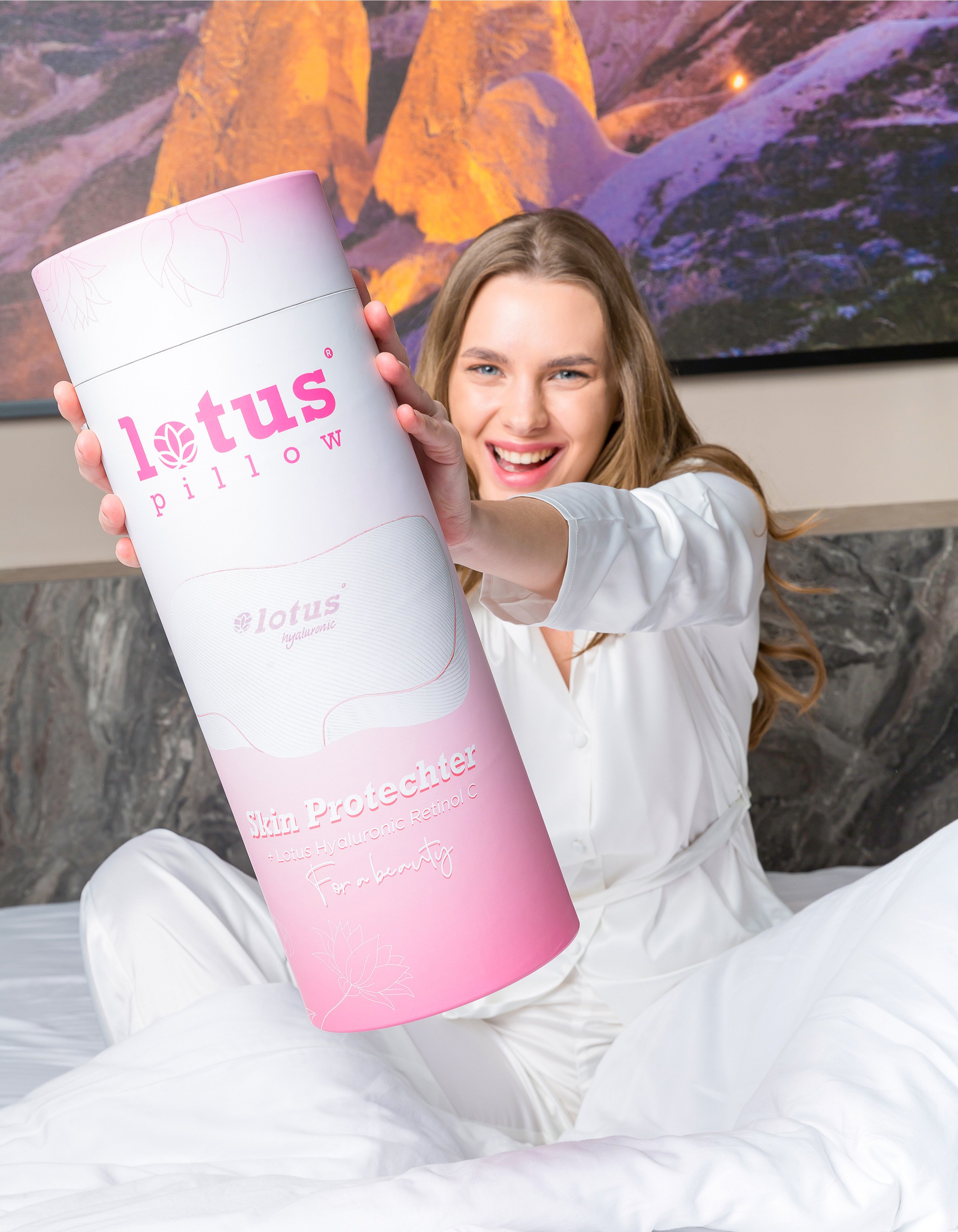 Lotus for a beauty pillow l Kırışıklık Önleyici Ortopedik Güzellik Yastığı Hyolüronik Asit kılıflı