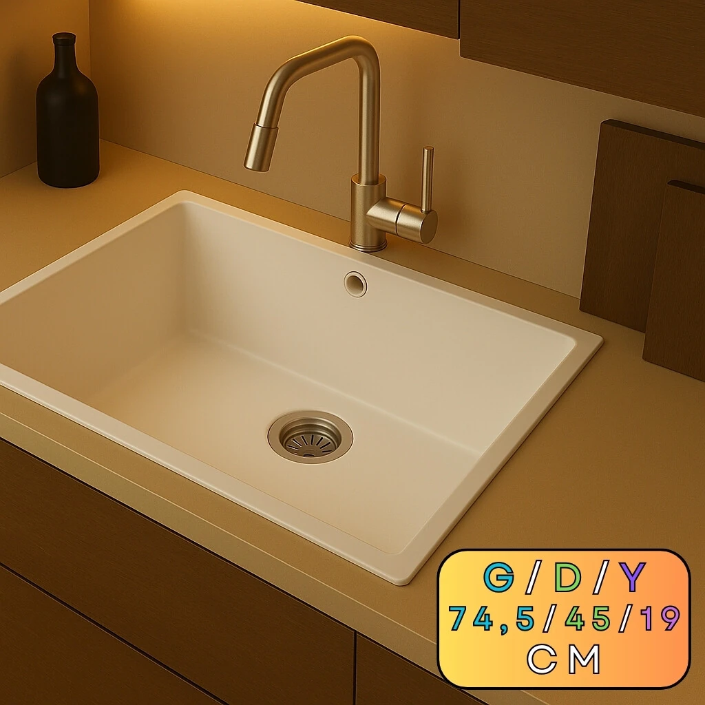 Granit Evye SENDAI Series WHITE 74,5x45 (BEYAZ) 