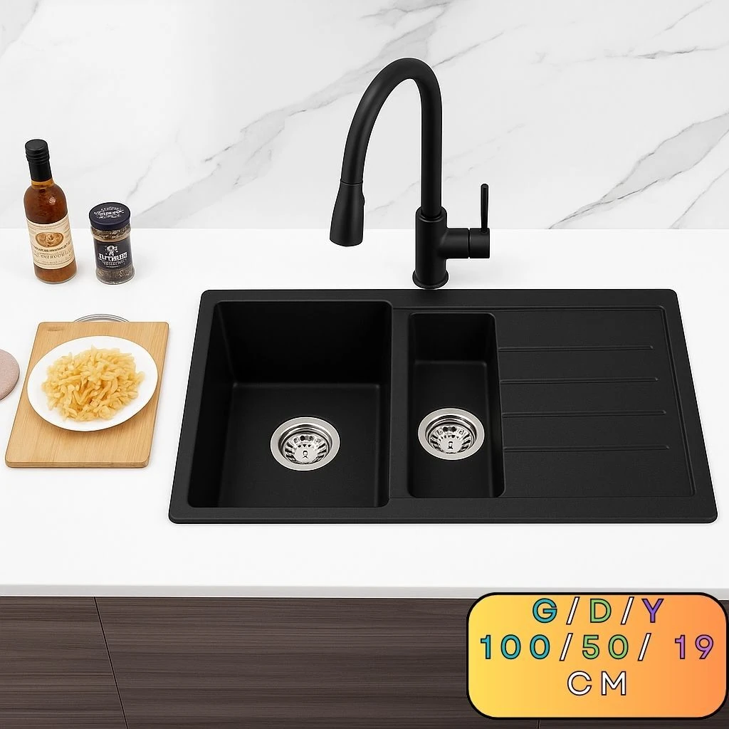 Granit Evye HAKONE Series Black 100x50 (SİYAH) 