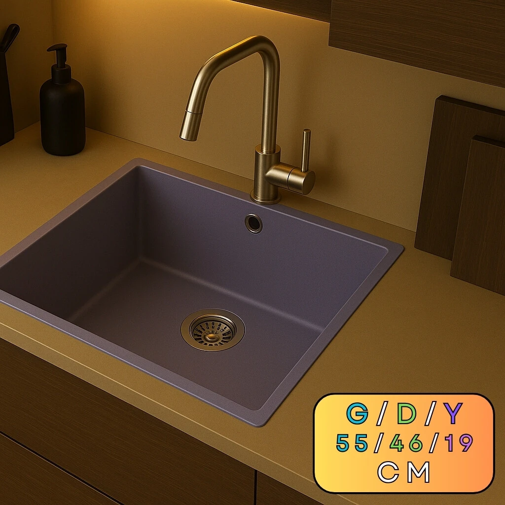 Granit Evye KOTARU Series Anthracite 55x46 (ANTRASİT) 