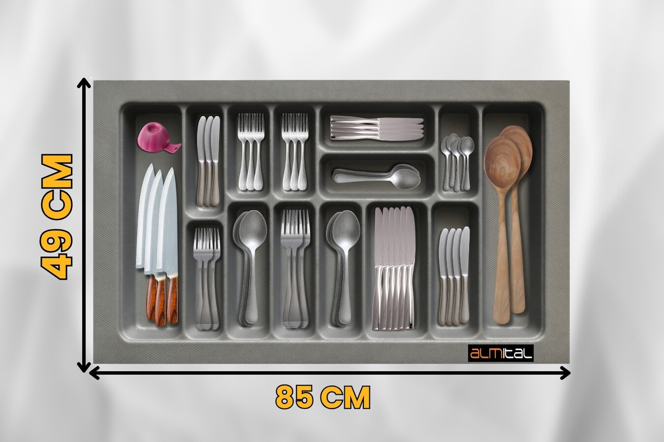 85x49 Kaşıklık Ve Kepçelik 2'li Set 78x41 cm'e kadar kesilebilir. (ÜCRETSİZ KESİM)