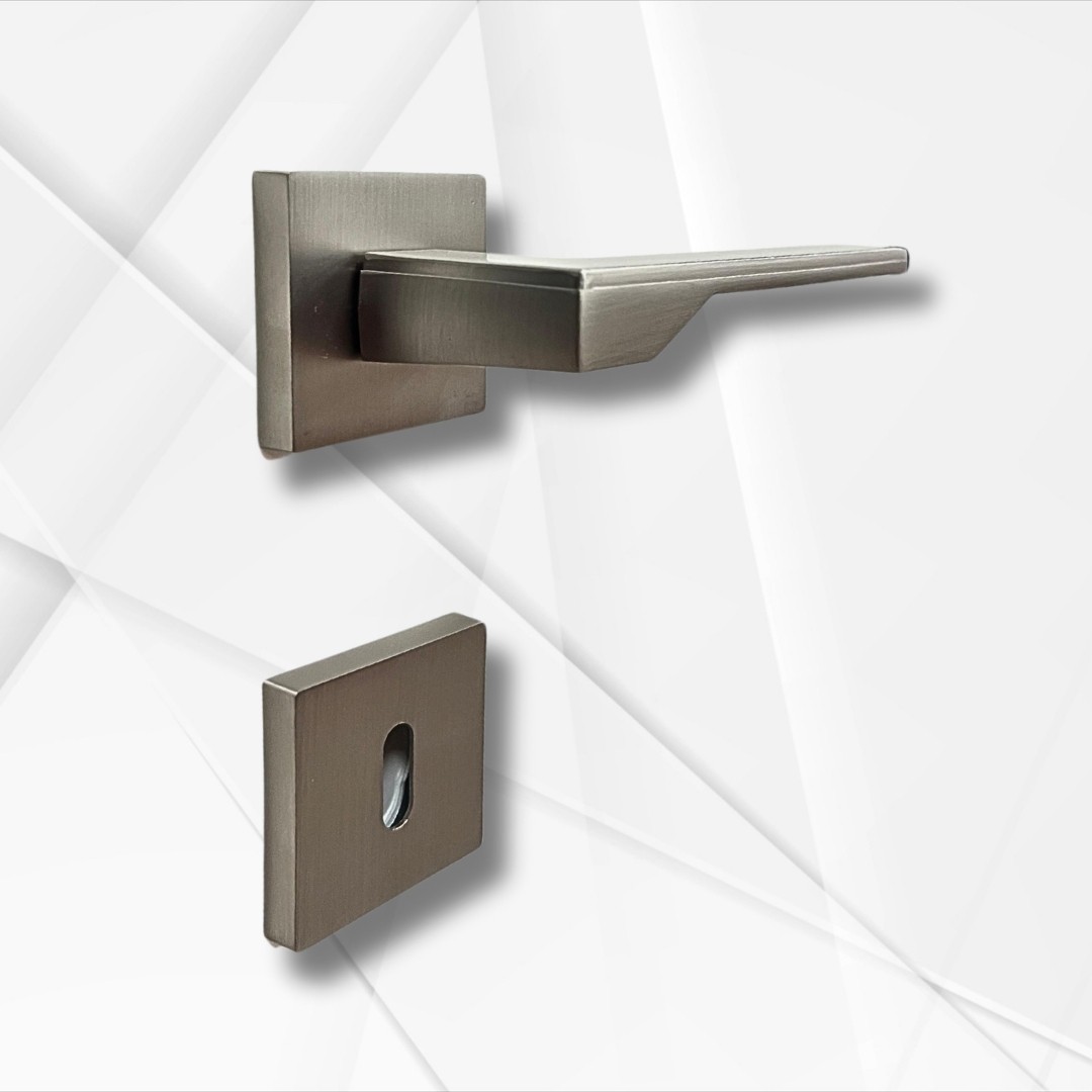 Stilo INOX Kare Rozetli Kapı Kolu Lüks Oda Kapı Kolu