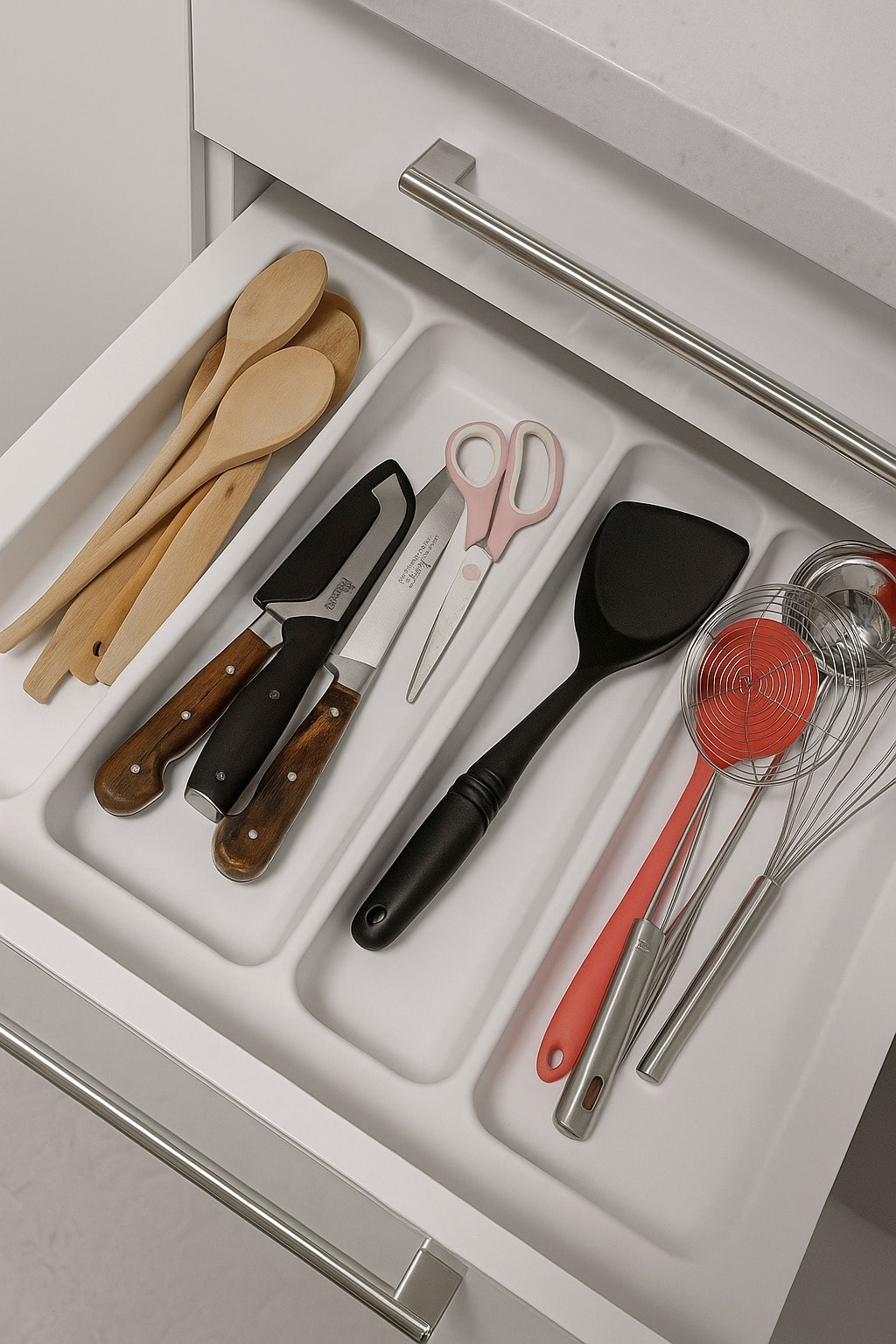 55X49 Beyaz Çekmece Içi Düzenleyici Antibakteriyel Kepçelik - 50x40 cm'e kadar kesilebilir