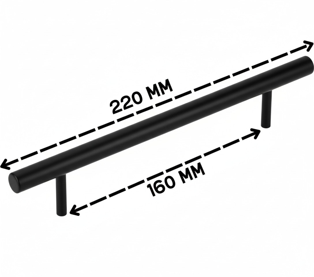 10 ADET Keijo SİYAH 160mm Paslanmaz Kulp (mobilya, dolap kulbu, kulp modeli)