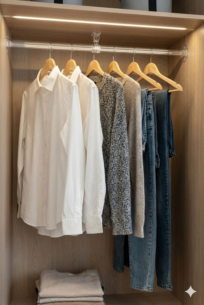 120 CM ŞEFFAF DOLAP İÇİ ASKI BORUSU OVAL - 4x30 cm - FLANŞLAR DAHİL