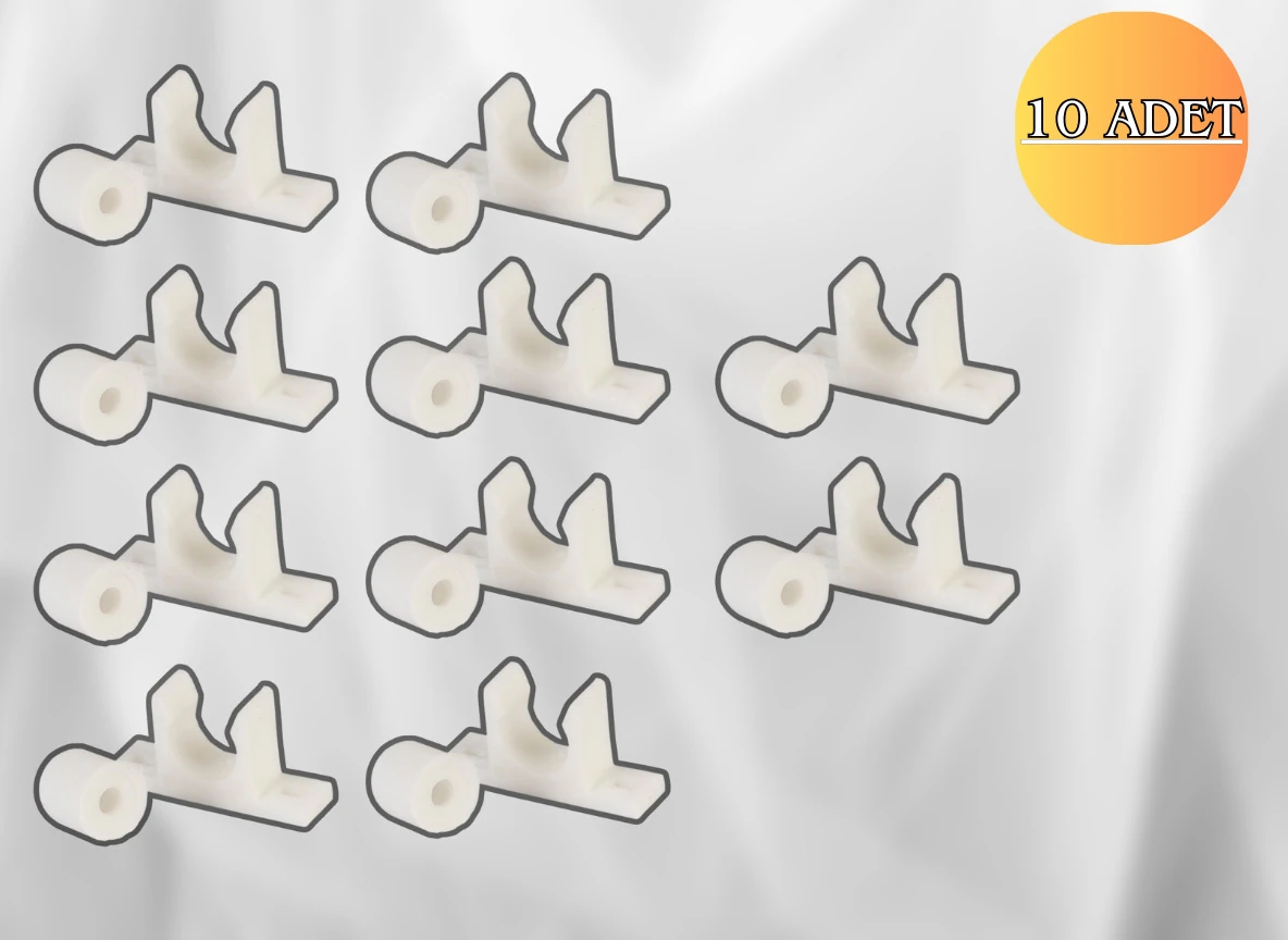 10 ADET PAKET/PLASTİK DOLAP ÇIT ÇITI BEYAZ 