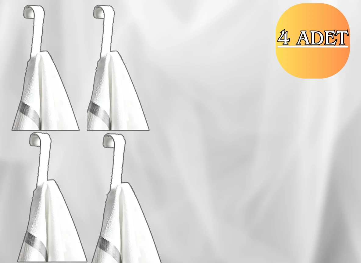 4ADET S TİPİ HAVLUPAN DUŞAKABİN ASKISI, BANYO HAVLU VE BORNOZ ASKISI