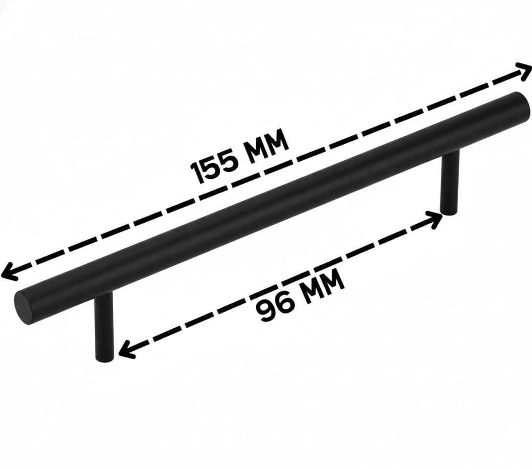 10 ADET Keijo SİYAH 96mm Paslanmaz Kulp (mobilya, dolap kulbu, kulp modeli)