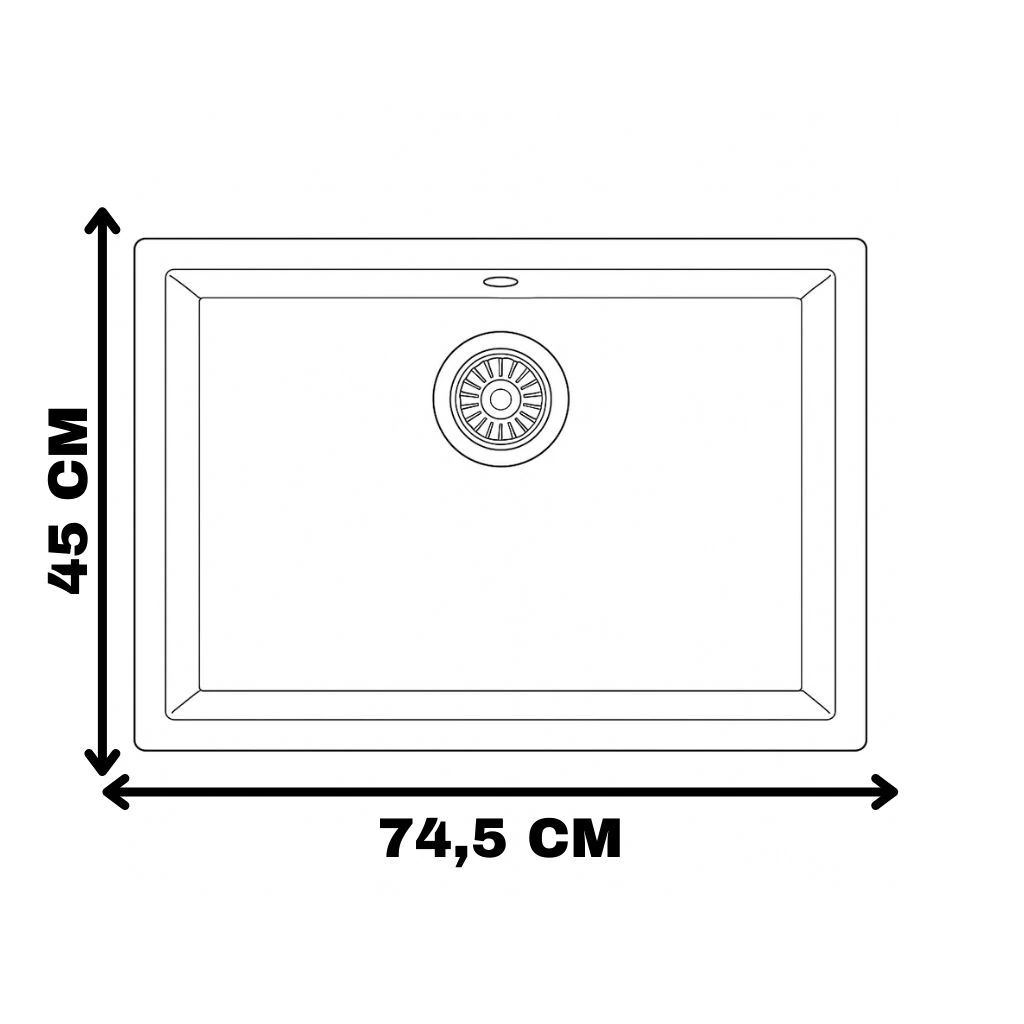 Granit Evye SENDAI Series Black 74,5x45 (SİYAH) 