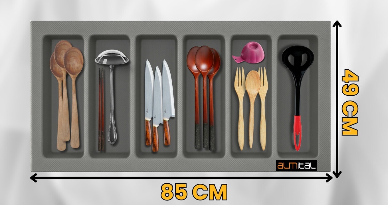 85x49 Kaşıklık Ve Kepçelik 2'li Set 78x41 cm'e kadar kesilebilir. (ÜCRETSİZ KESİM)