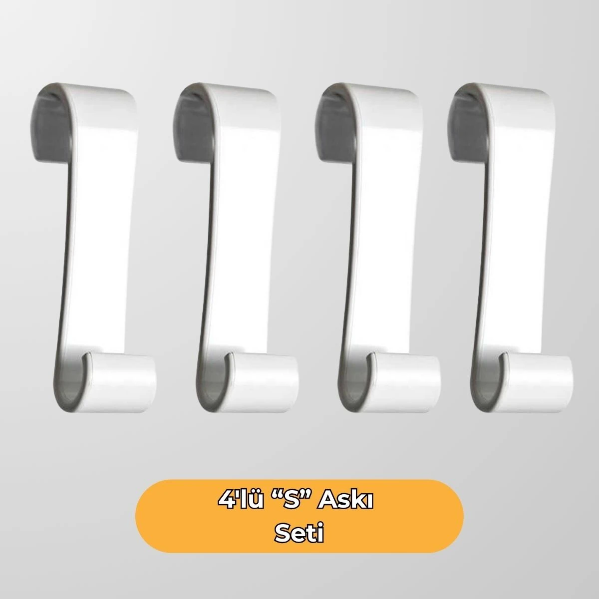 4ADET S TİPİ HAVLUPAN DUŞAKABİN ASKISI, BANYO HAVLU VE BORNOZ ASKISI