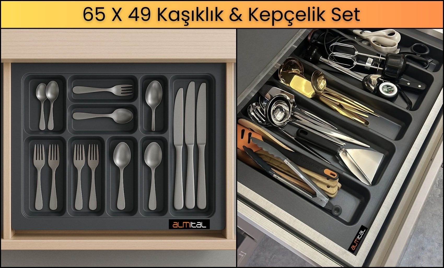 65x49 Kaşıklık ve Kepçelik 2'li Set (Ücretsiz Kesim)