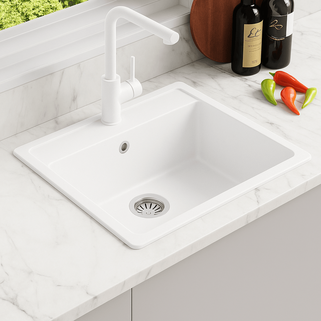 Granit Evye KOMORI Series White 58,5x49,5 (BEYAZ) 