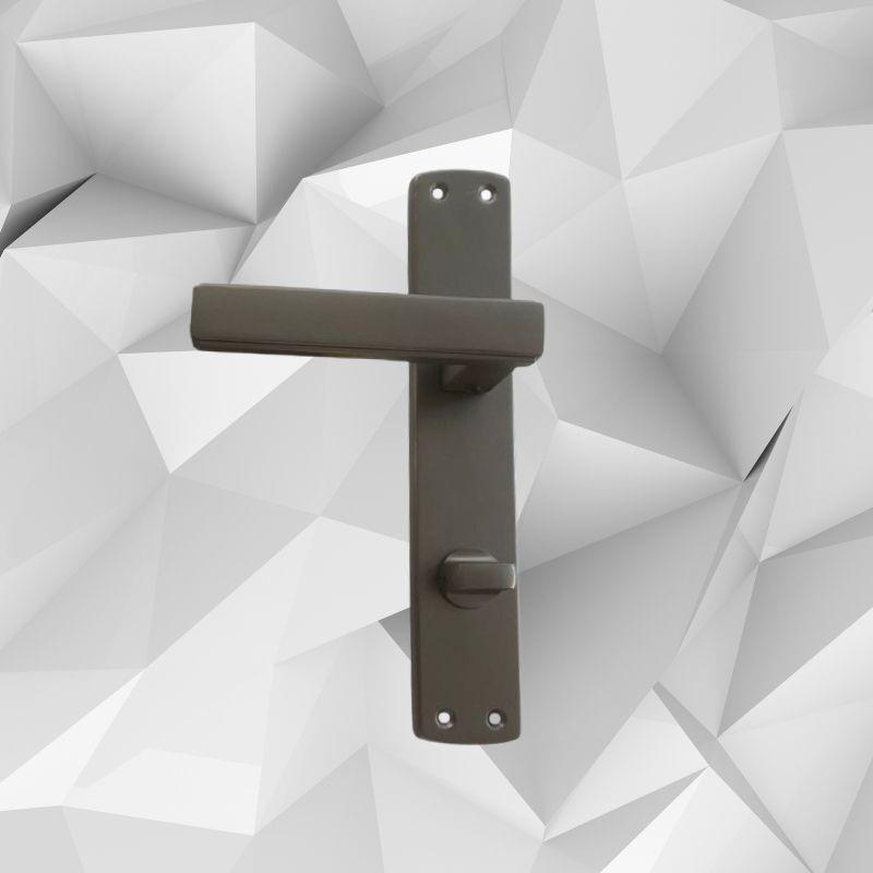 ALMITAL Lusso Antrasit Aynalı Kapı Kolu Lüks WC Kapı Kolu