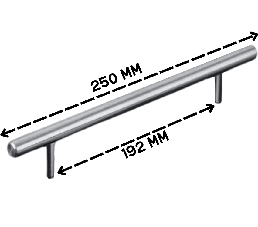 Keijo INOX 192mm Paslanmaz Kulp (mobilya, dolap kulbu, kulp modeli)