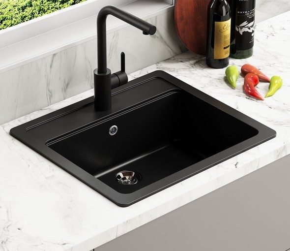 Granit Evye KOMORI Series Black 58,5x49,5 (SİYAH) 