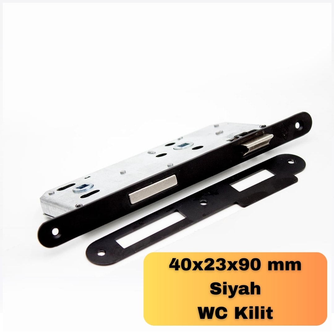 DOKKU GÖMME KİLİT WC OVAL SİYAH 40MM X 23MM AYNA