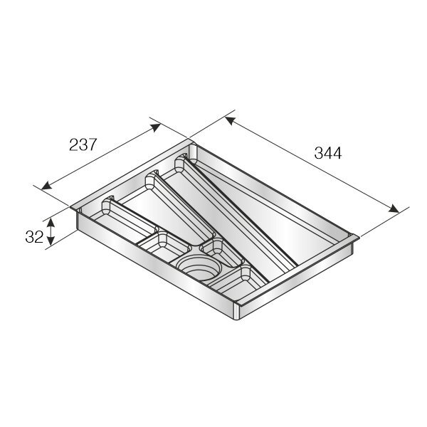 Mesan Antrasit Çekmece İçi Kalemlik 