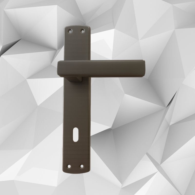 ALMITAL Lusso ANTRASIT Aynalı Kapı Kolu Oda Kapı Kolu