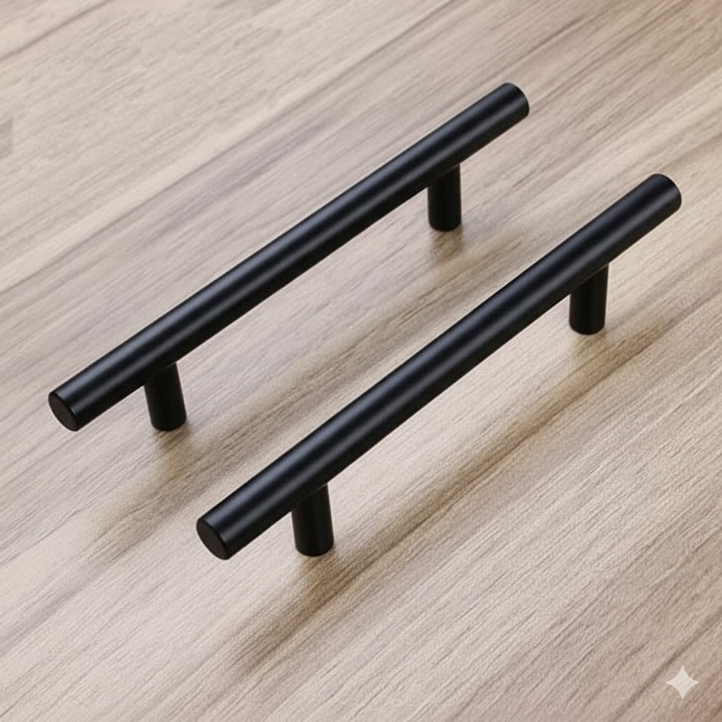 5 ADET Keijo SİYAH 192mm Paslanmaz Kulp (mobilya, dolap kulbu, kulp modeli)