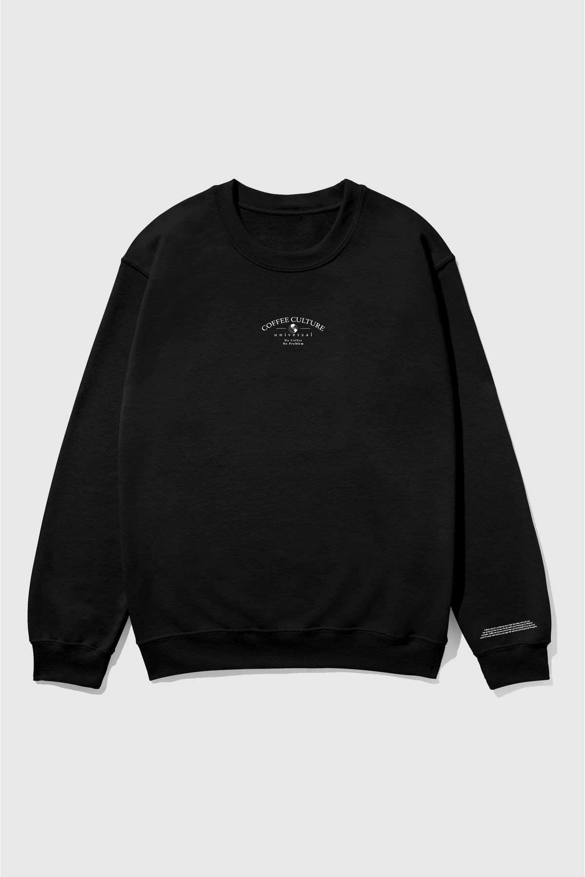 Coffee Culture Bilek Baskı Detaylı Yumuşak Dokulu Unısex Sweatshirt