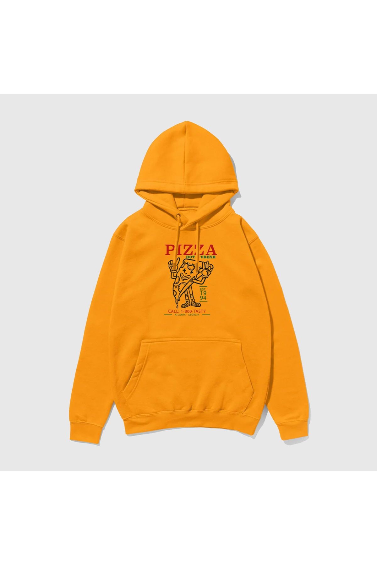 Pizza Unısex Kapüşonlu Sweatshirt