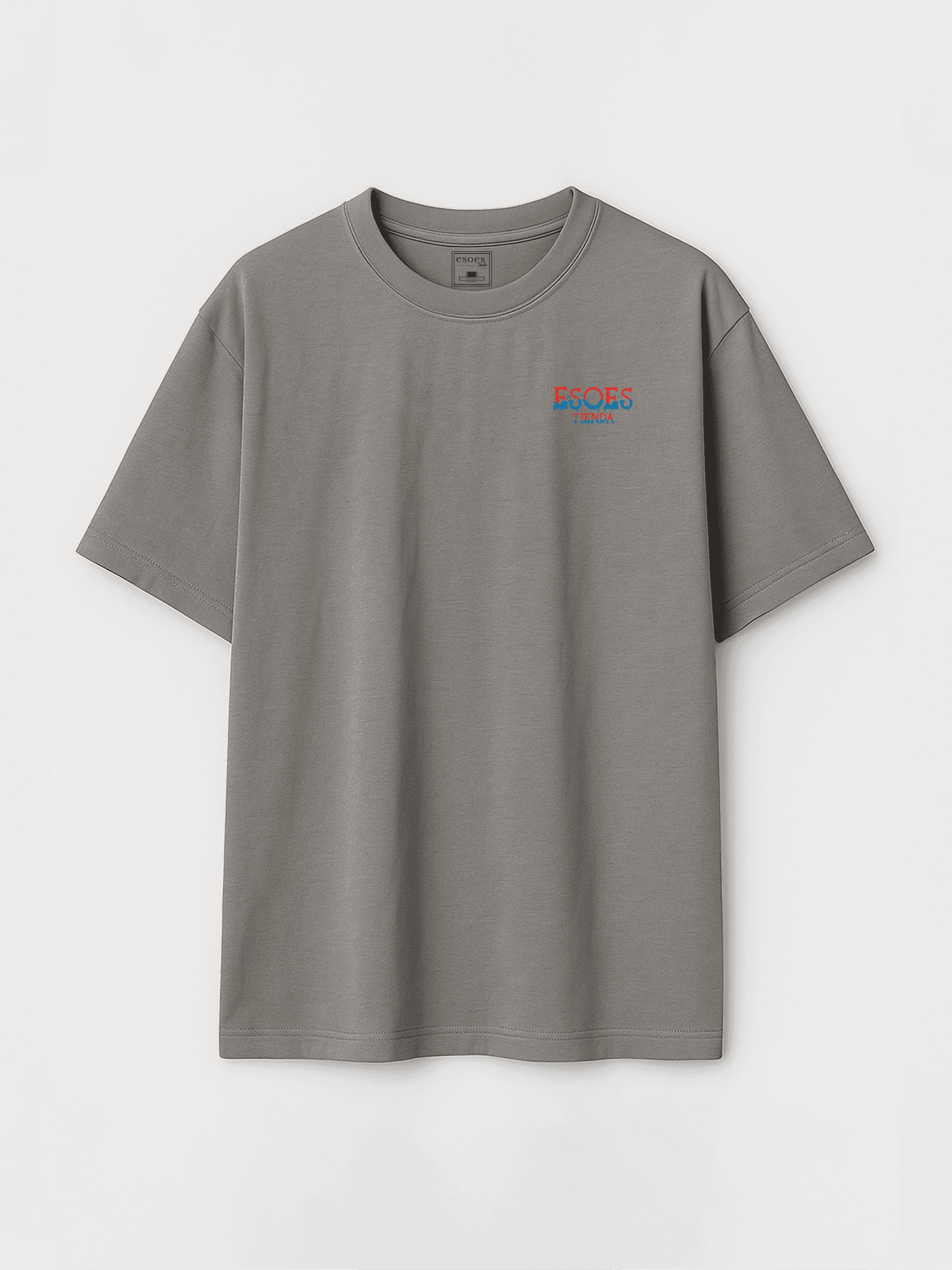Erkek Oversize Sırt Slogan Baskılı Pamuklu Tişört