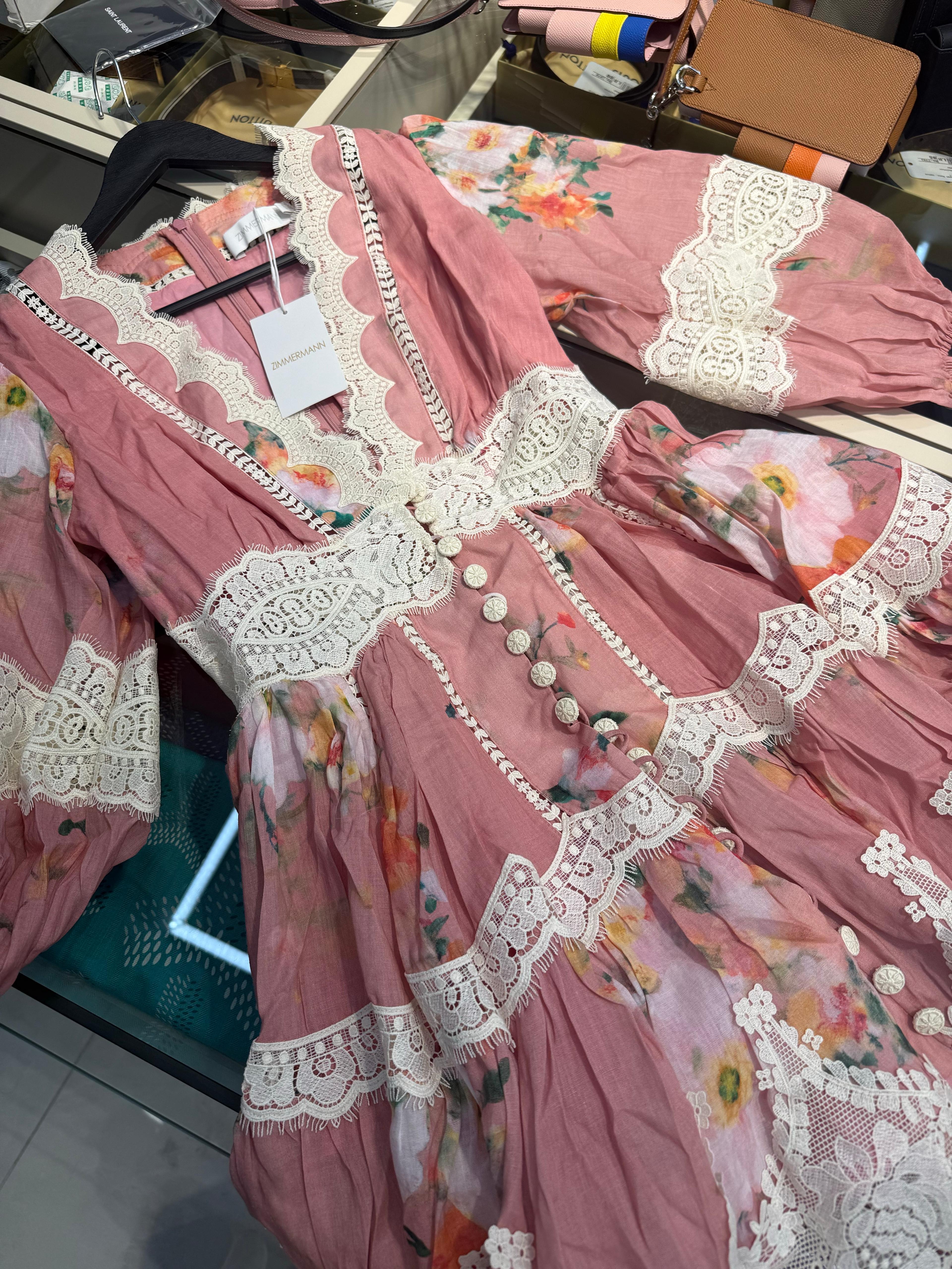 Zimmermann - Rose Chateau Lace Dress