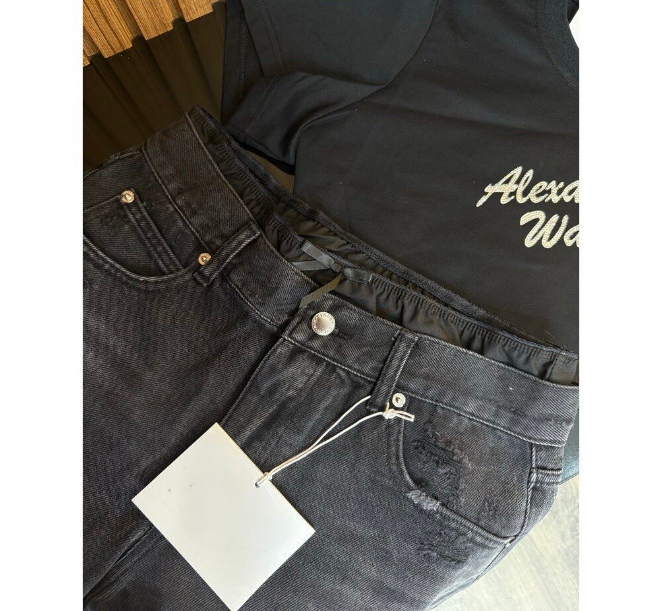 Wang- Riviera Lace” Denim Şort 