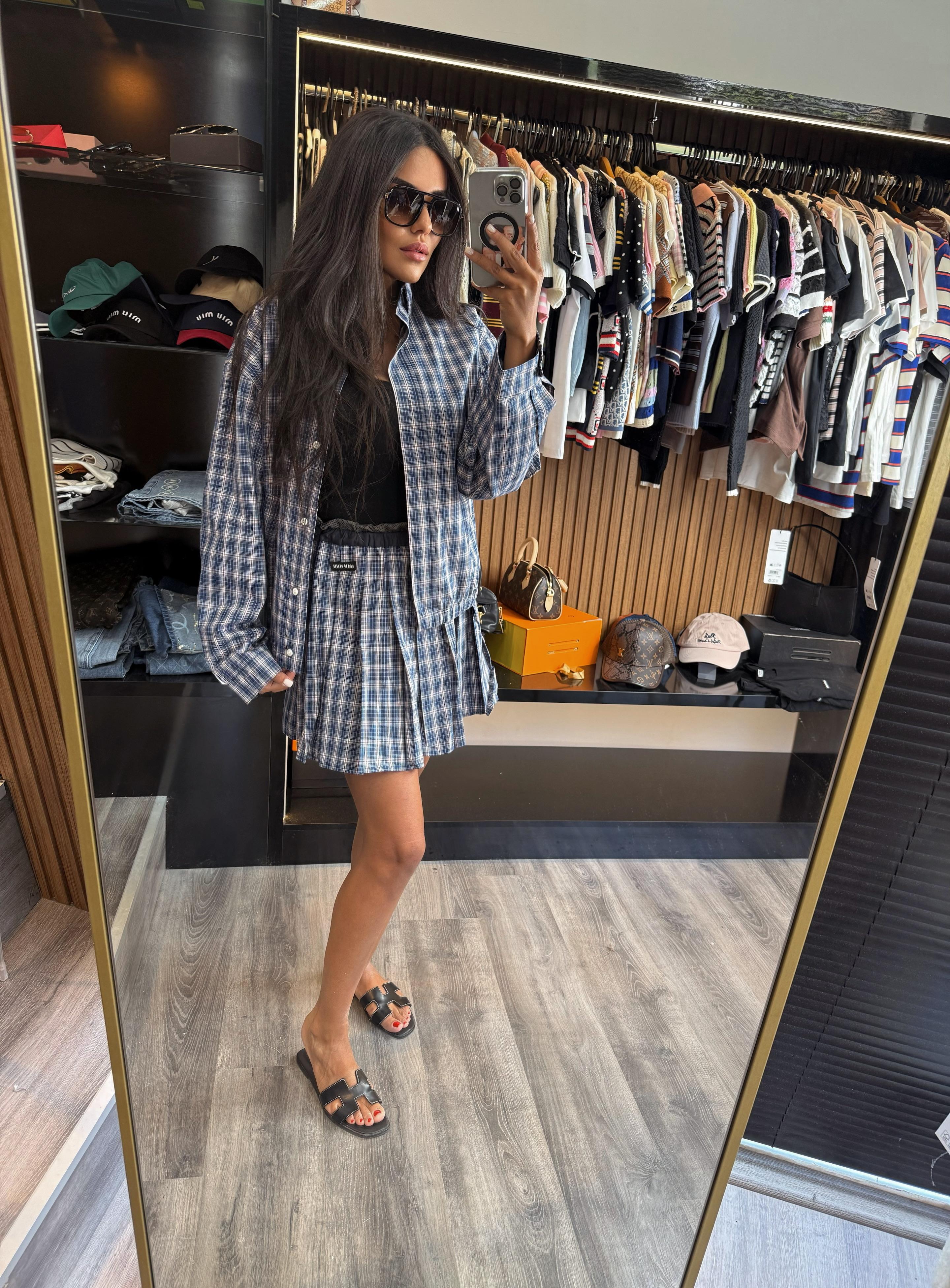 Miu- Plaid Prep Set