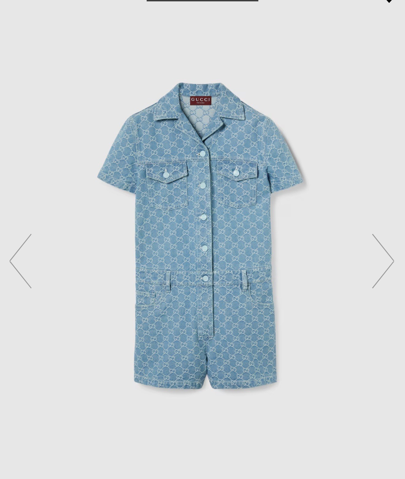 Guc- Monogram Denim Romper