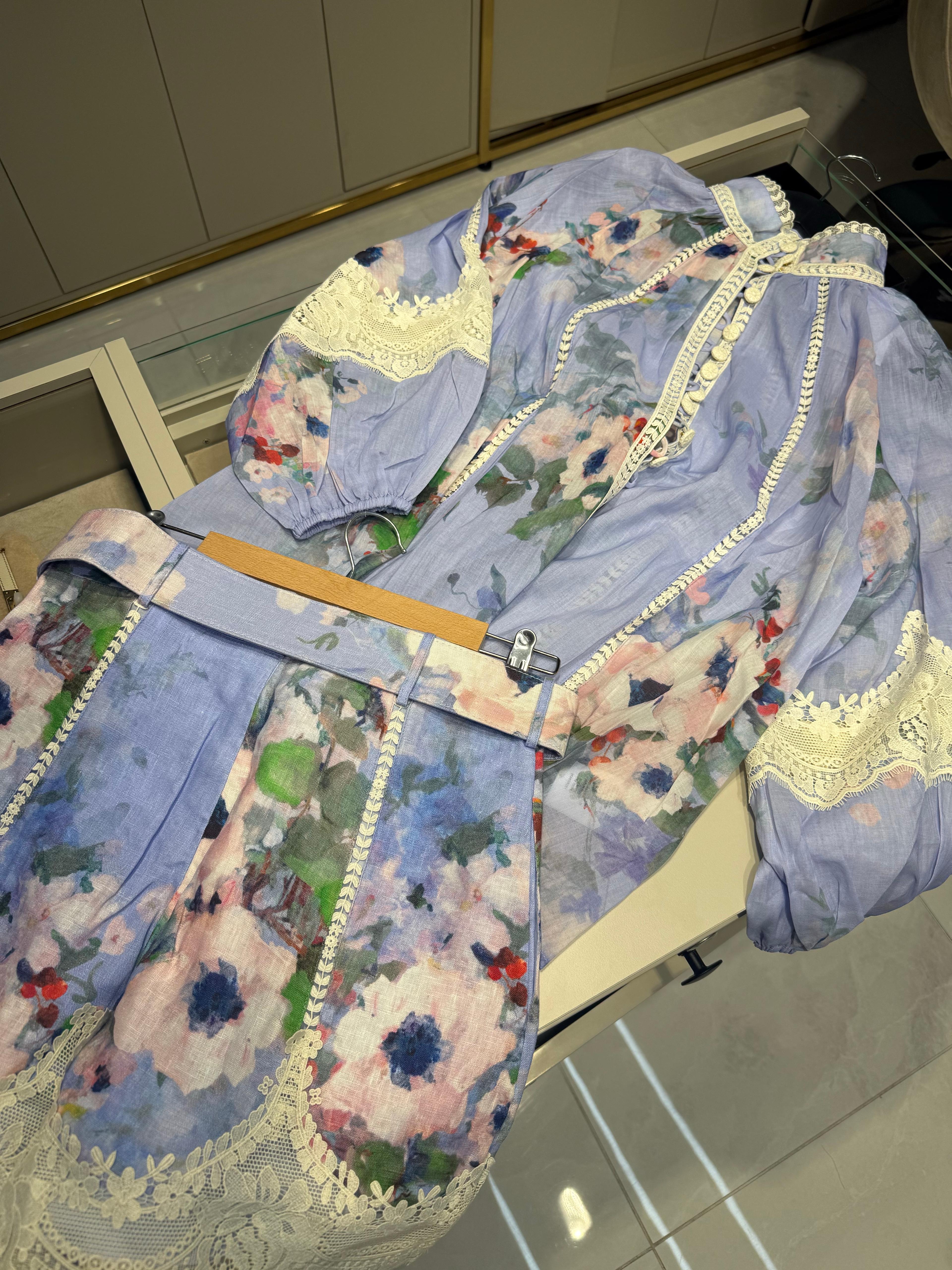 Zim- Blue Blossom Lace Dress