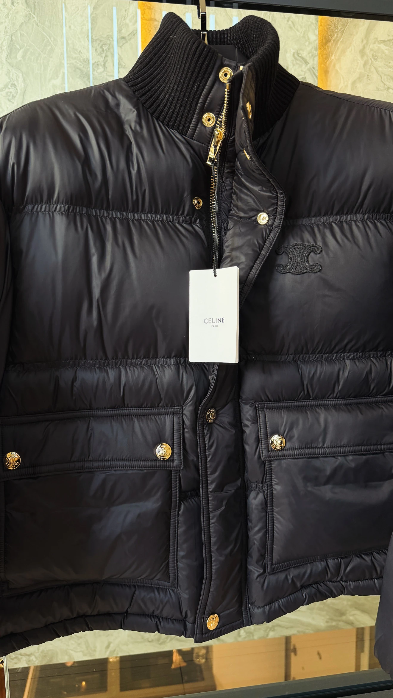 Celin / Noir Royale Puffer Jacket