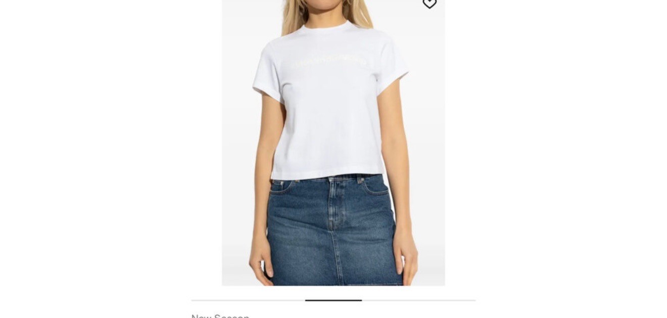 Wang Whisper” Beyaz Logolu T-Shirt 