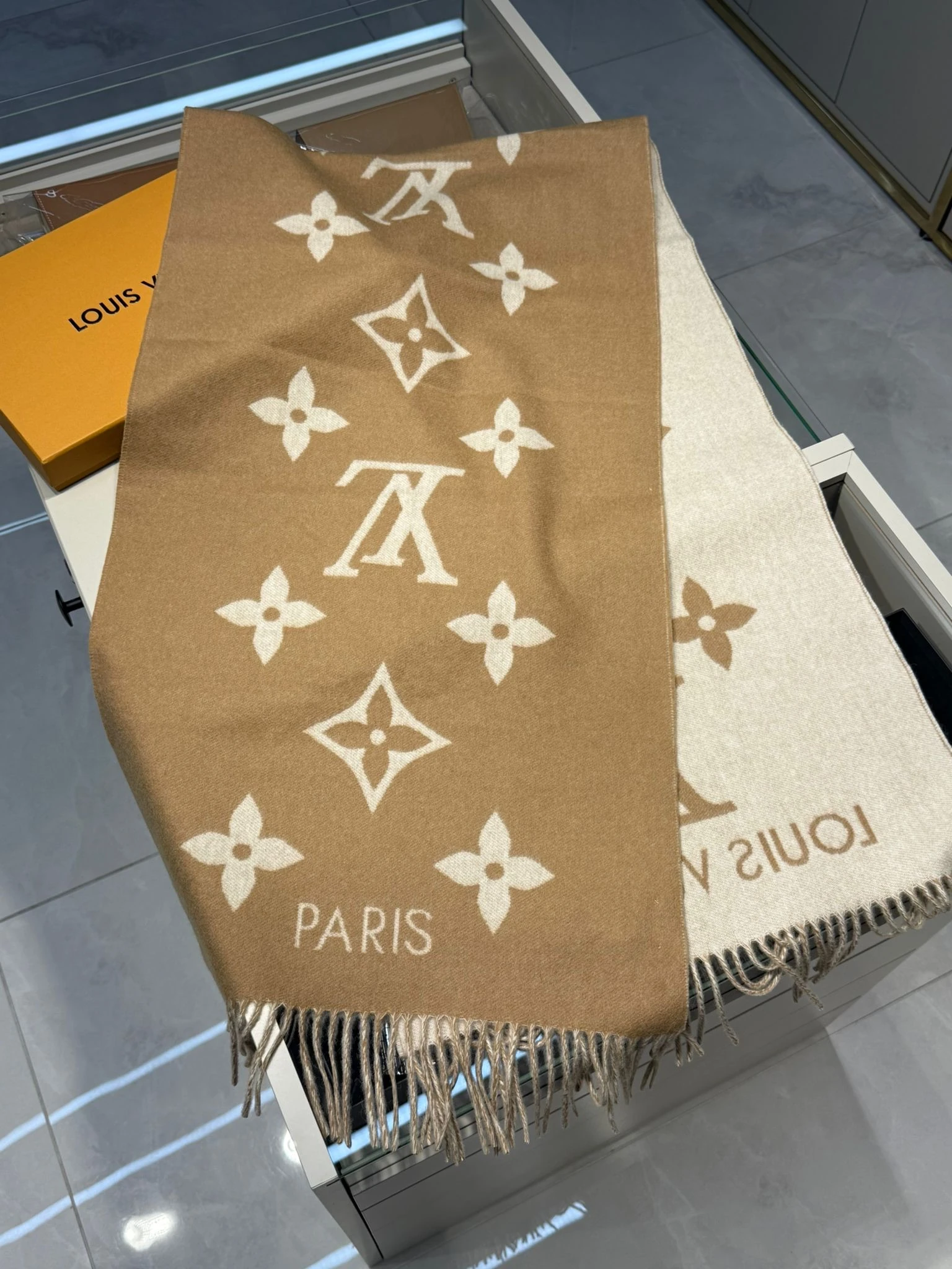 L. Vuitton Logomania Shine Scarf 