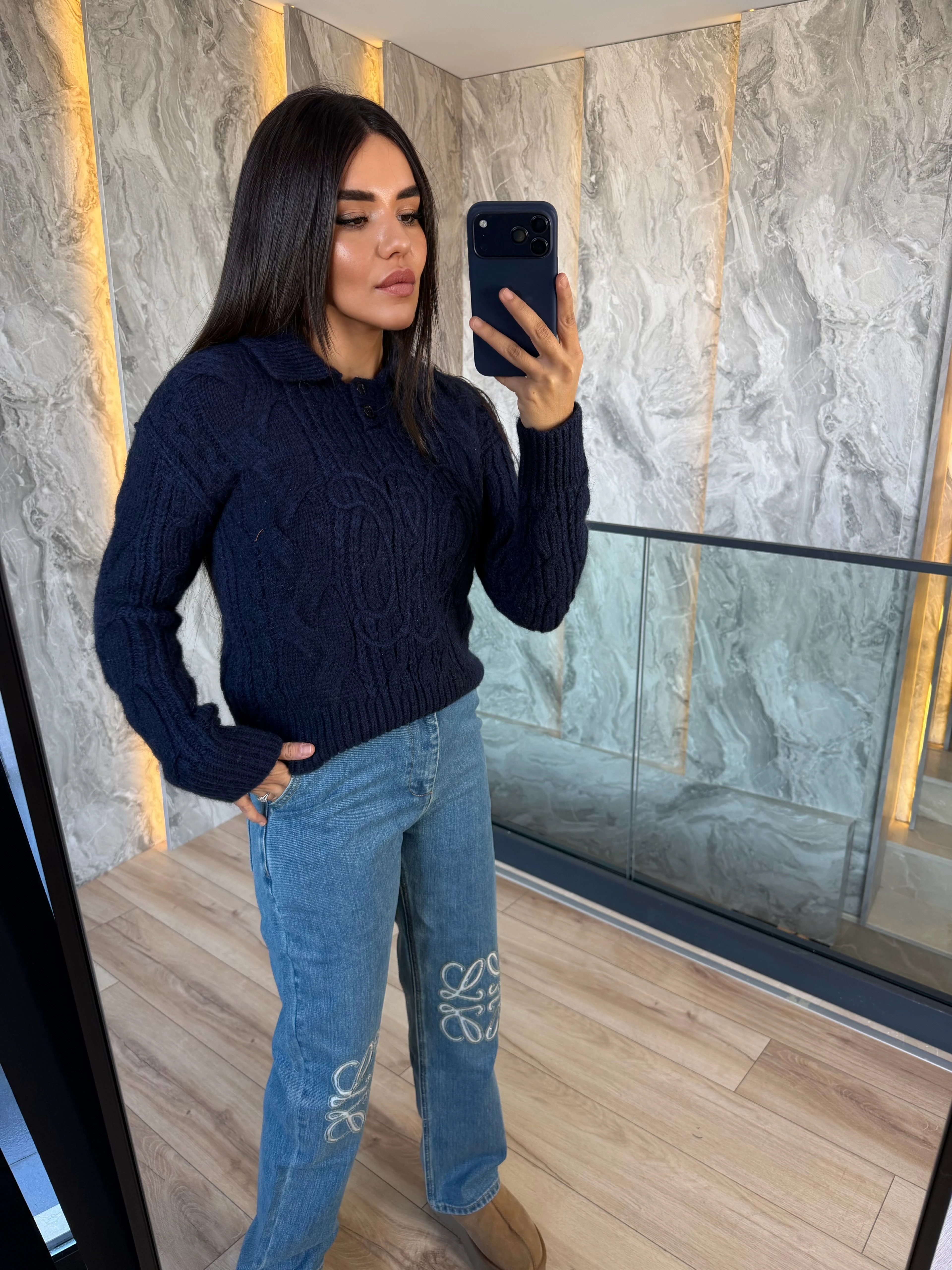 Celine Cable Polo Knit 