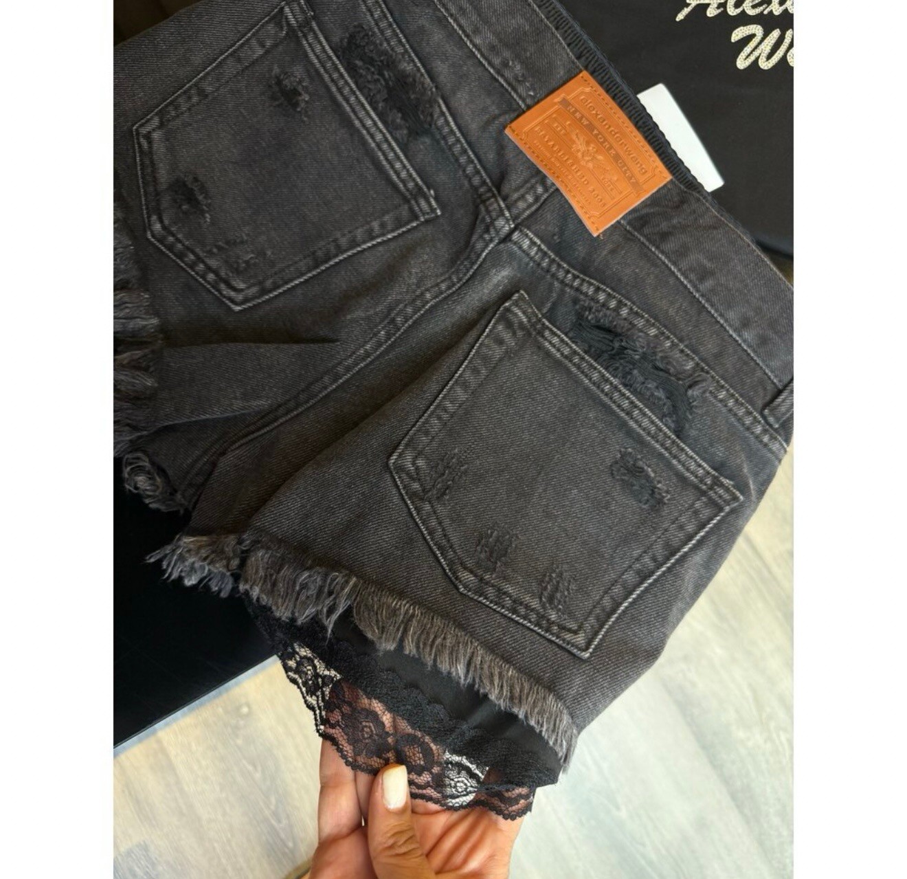 Wang- Riviera Lace” Denim Şort 