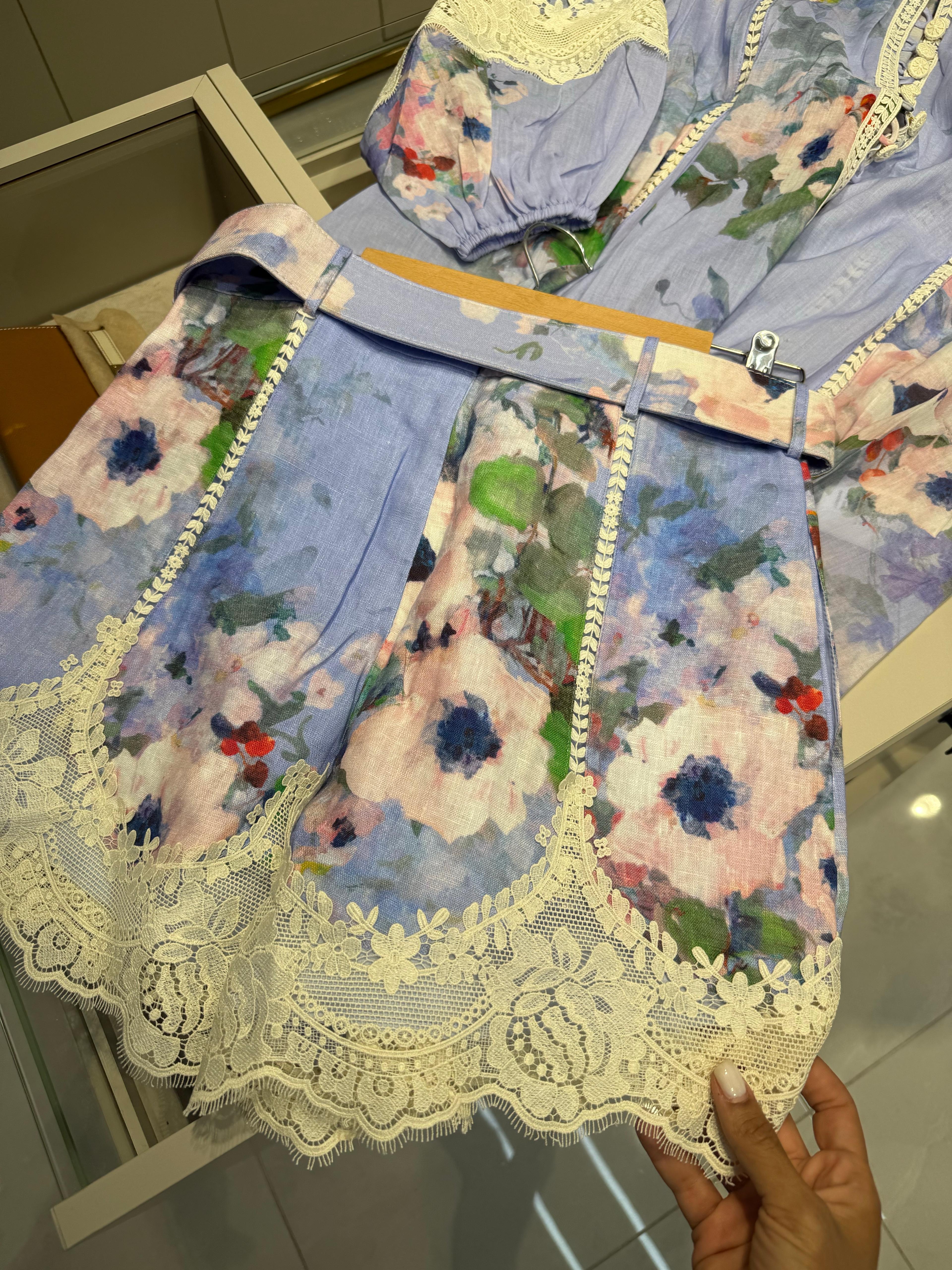 Zim- Blue Blossom Lace Dress