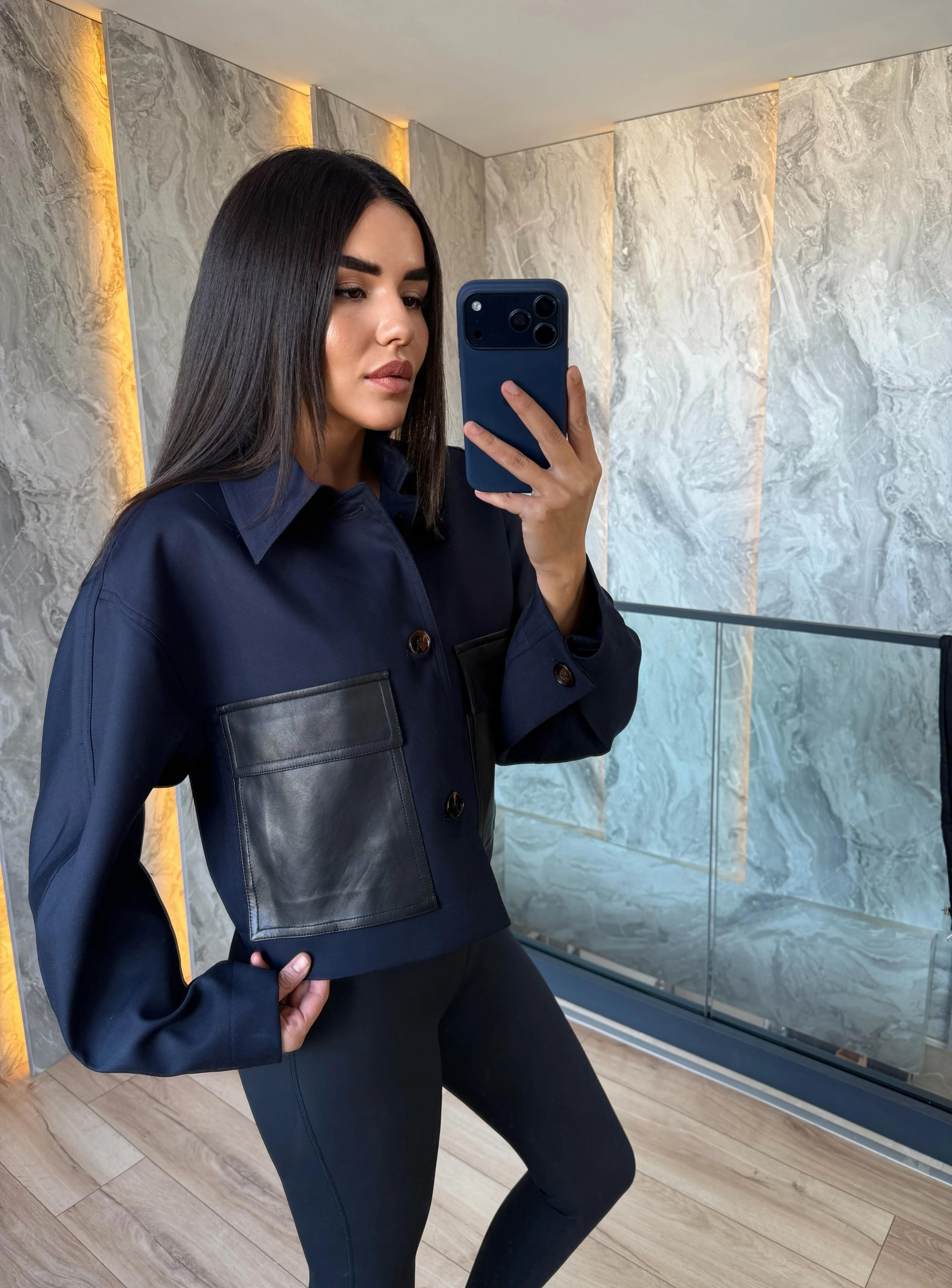 Bott.  Leather Pocket Jacket