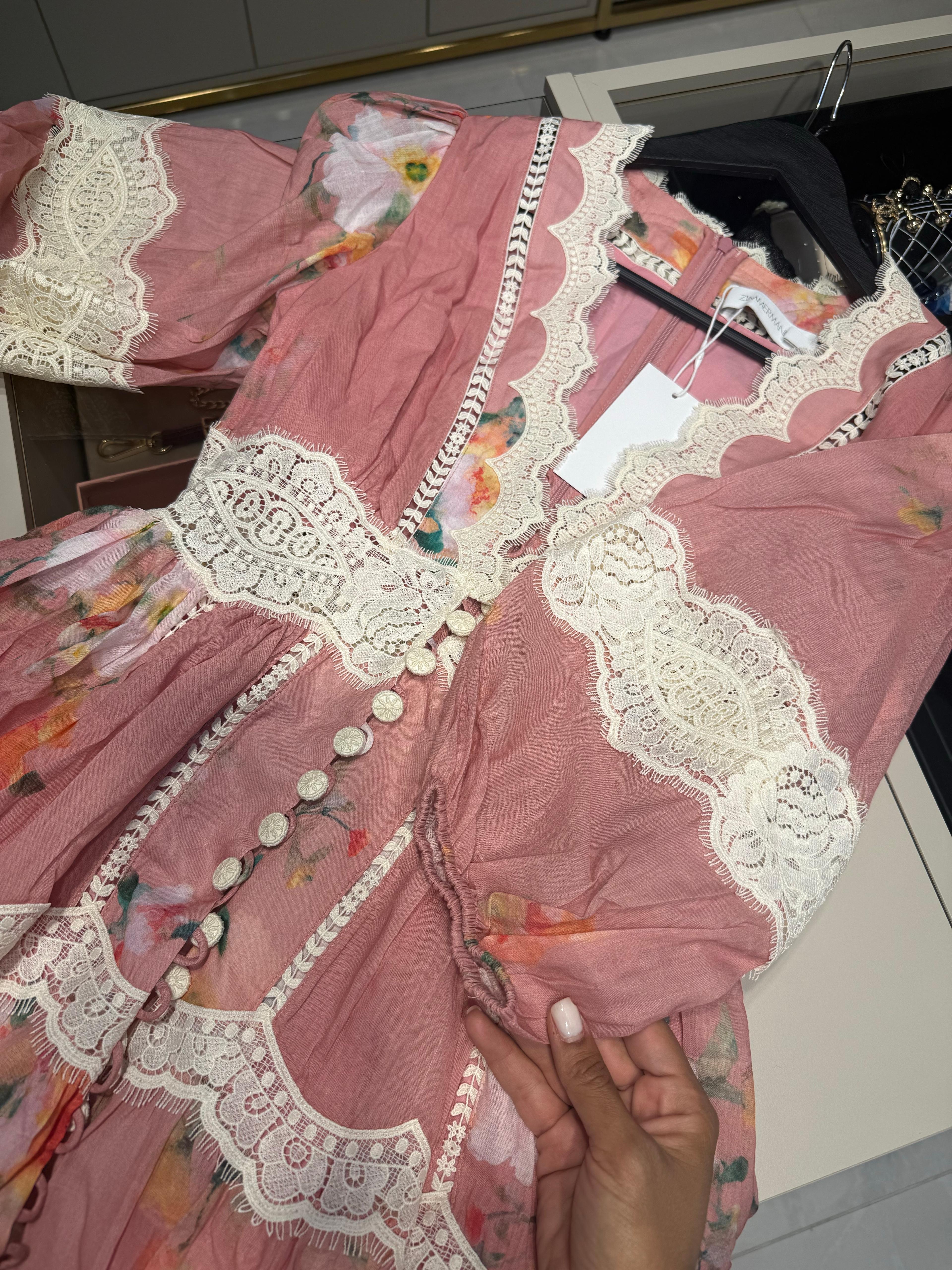 Zimmermann - Rose Chateau Lace Dress