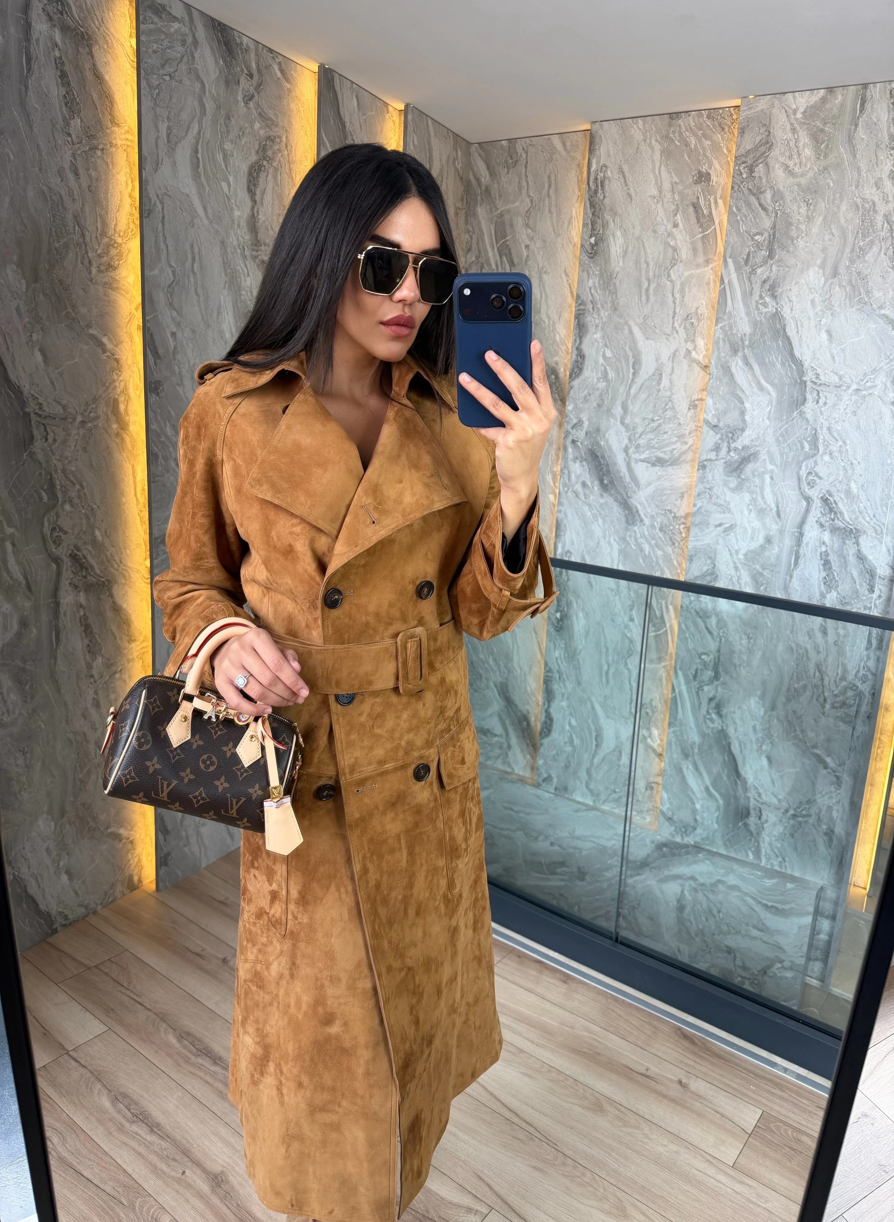 Laurent Suede Trench Coat – Terre de Luxe